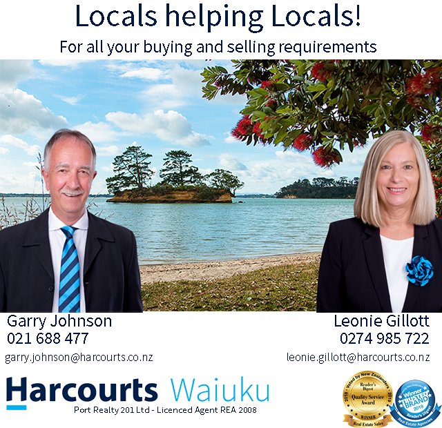Leonie Gillott and Garry Johnson - Harcourts Waiuku